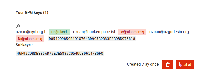 GitLab anahtar
